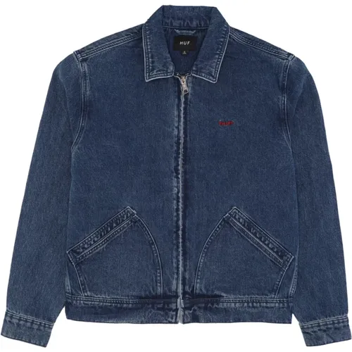 Denim Work Jacket , male, Sizes: M, L, XL, S - HUF - Modalova