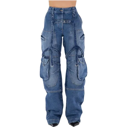 Cargo Jeans , Damen, Größe: W25 - Off White - Modalova