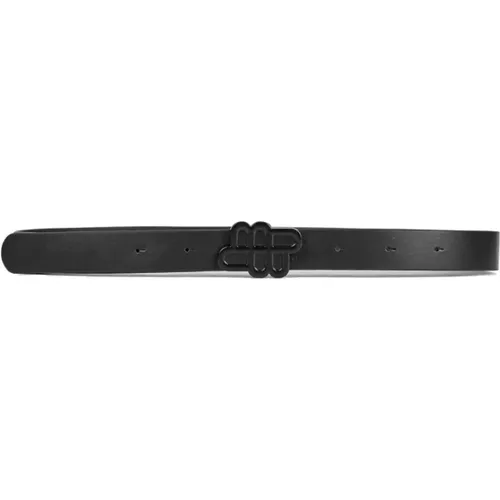 Emblem Belt Leather Accessory , female, Sizes: S/M, M/L - Munthe - Modalova