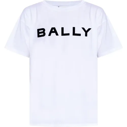 T-Shirt mit Logo , Herren, Größe: M - Bally - Modalova