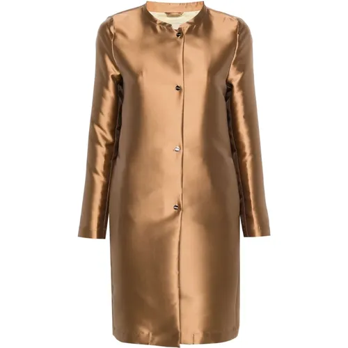 Luxurious Satin Coat , female, Sizes: S, XS - Herno - Modalova