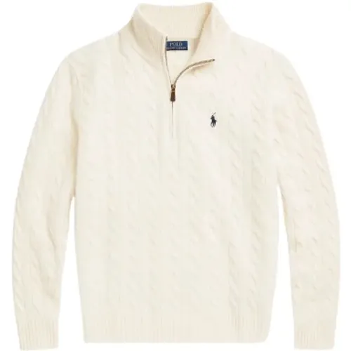 Gedrehter Woll- und Kaschmir-Halb-Zip-Pullover - Polo Ralph Lauren - Modalova