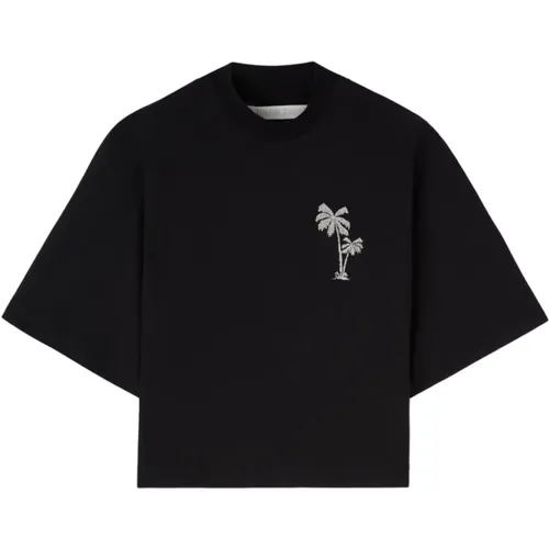 Schwarze T-Shirts und Polos - Palm Angels - Modalova