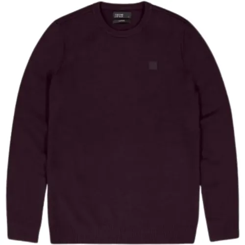 Clifden Crew Dunkellila Pullover - Butcher of Blue - Modalova