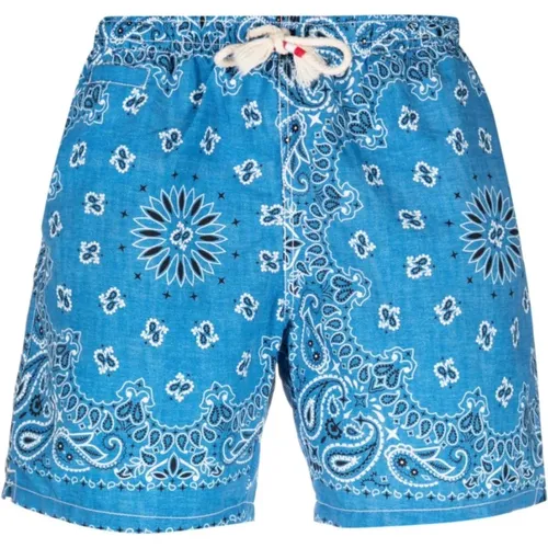 Bandana Print Swim Shorts , male, Sizes: L, M, XL - MC2 Saint Barth - Modalova