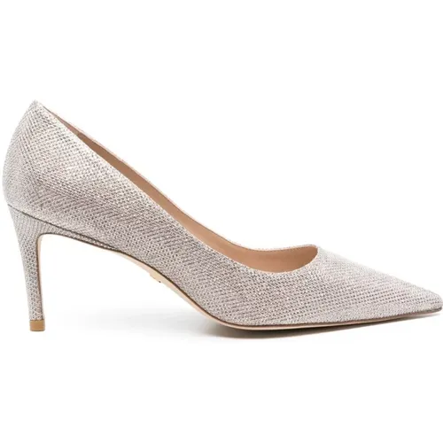 Metallic Pointed Toe Pumps , female, Sizes: 3 1/2 UK - Stuart Weitzman - Modalova