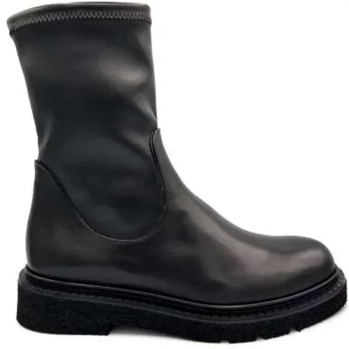 Elastic Leather Ankle Boot , female, Sizes: 3 UK - Guglielmo Rotta - Modalova