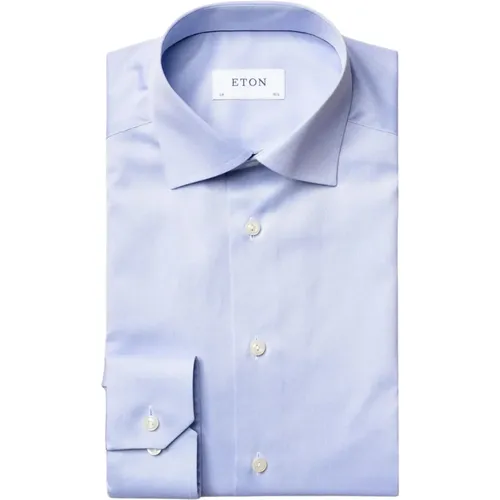 Signature Twill Slim Fit Shirt , male, Sizes: XS, 4XL, M, XL, S, 3XL - Eton - Modalova