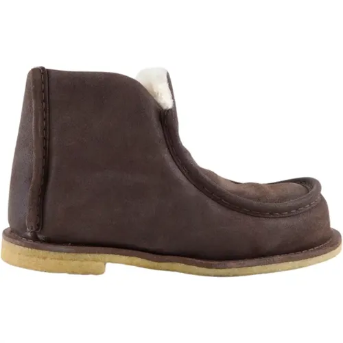 Suede Ankle Boots Rubber Sole , female, Sizes: 8 UK, 4 UK, 5 UK, 6 UK - JW Anderson - Modalova