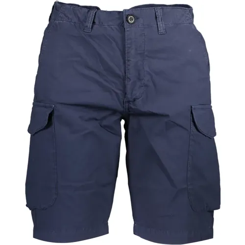 Blaue Bermuda-Shorts mit Logo - North Sails - Modalova