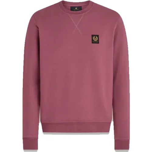 Classic Logo Sweatshirt Mulberry-S , male, Sizes: S - Belstaff - Modalova