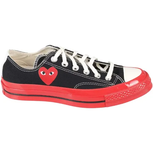 Rote Sohle Low Top Sneakers - Comme des Garçons Play - Modalova