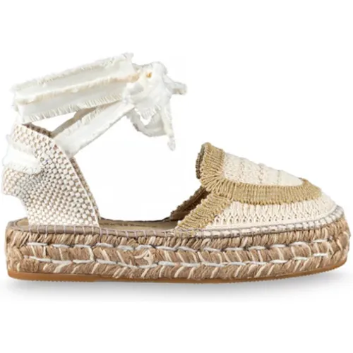 Flache Sommerschuhe , Damen, Größe: 37 EU - Espadrilles - Modalova