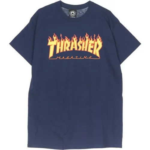 Flames-T-Shirt , Herren, Größe: XL - Thrasher - Modalova