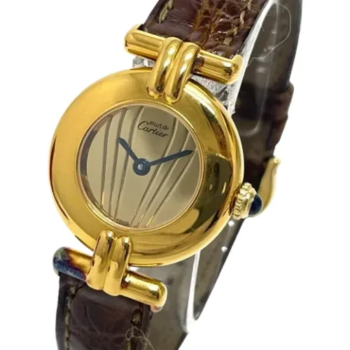 Pre-owned Stainless Steel watches , female, Sizes: ONE SIZE - Cartier Vintage - Modalova