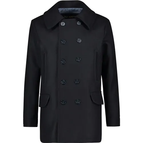 Navy Wollmischung Peacoat , Herren, Größe: XL - Tela Genova - Modalova