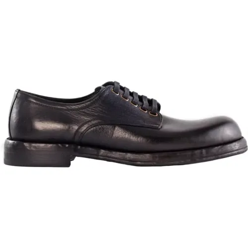 Elegante Horsehide Derby Schuhe , Herren, Größe: 41 1/2 EU - Dolce & Gabbana - Modalova