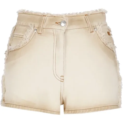 Cotton Shorts with Ripped Trims , female, Sizes: XS - Msgm - Modalova