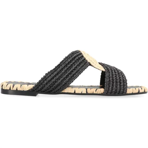 Raffia Square Toeline Slides - Castañer - Modalova