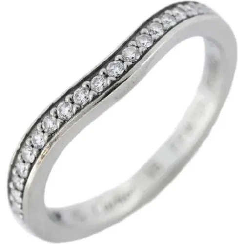 Pre-owned Platinum rings , female, Sizes: ONE SIZE - Cartier Vintage - Modalova