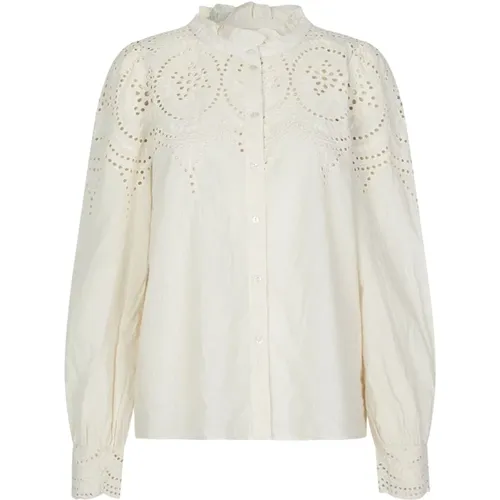 Elegant Feminine Blouse with Embroidery , female, Sizes: M, XS, XL, L - Lollys Laundry - Modalova