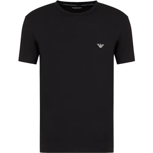 Contrast Logo Short Sleeve T-Shirt , male, Sizes: XL, S, L, M - Emporio Armani - Modalova