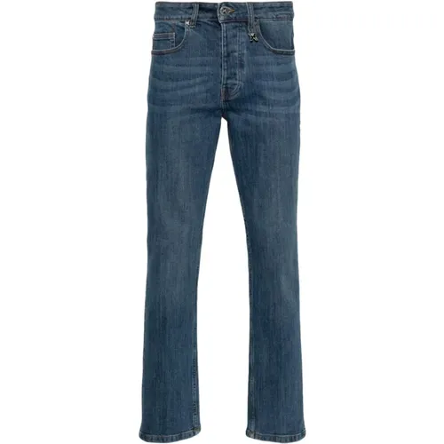 Blaue Denim Jeans Logo Patch Slim Fit - John Richmond - Modalova