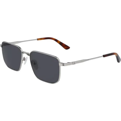 Silver/Grey Sonnenbrillen , Herren, Größe: 55 MM - Calvin Klein - Modalova
