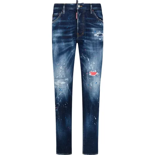 Slim-fit Distressed Jeans , Herren, Größe: XL - Dsquared2 - Modalova