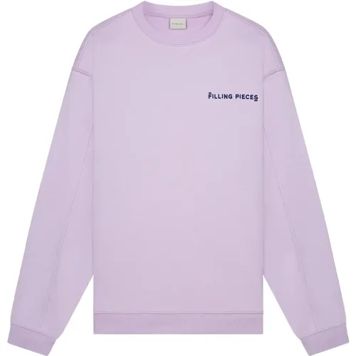 Sweatshirt Message Lilac , male, Sizes: M, S, XL - Filling Pieces - Modalova