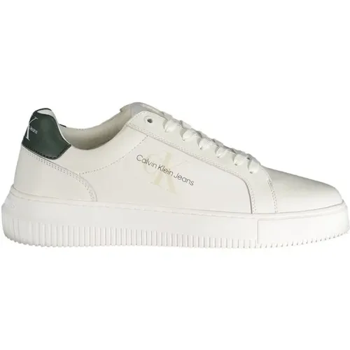 Polyester Sneakers with Lace-up, Print, Contrast Details, Logo , male, Sizes: 11 UK - Calvin Klein - Modalova