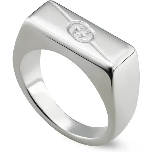 Ring aus Sterlingsilber mit Interlocking G-Logo - Gucci - Modalova