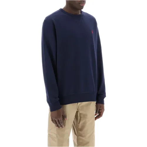 Bestickter Crew-neck Sweatshirt , Herren, Größe: XL - Polo Ralph Lauren - Modalova