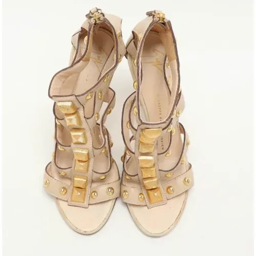 Pre-owned Leather sandals , female, Sizes: 3 1/2 UK - Giuseppe Zanotti Pre-owned - Modalova