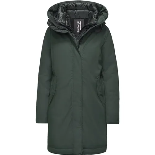 Long Hooded Parka with Double Collar , female, Sizes: 3XL, M, L, XS, S, XL - BomBoogie - Modalova