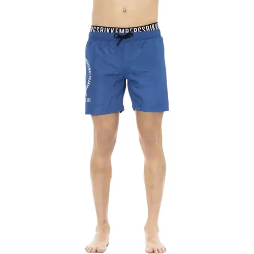 Schichtige Badeshorts Blau , Herren, Größe: XL - Bikkembergs - Modalova