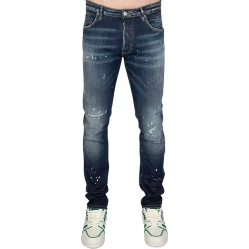 Blaue Geflickte Bemalte Jeans , Herren, Größe: W31 - My Brand - Modalova