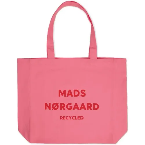 Signature Print Shopper Bag , female, Sizes: ONE SIZE - Mads Nørgaard - Modalova