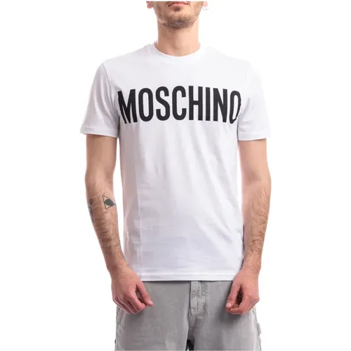 Cotton Jersey T-shirt , male, Sizes: L, M - Moschino - Modalova