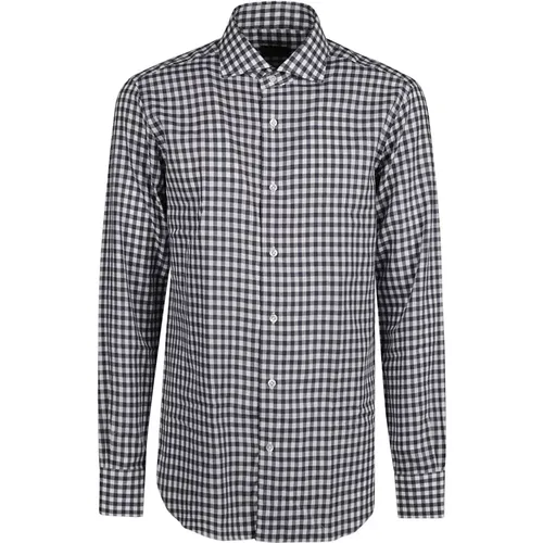 Bianco/Blu Neck Shirt , male, Sizes: 3XL - Barba Napoli - Modalova