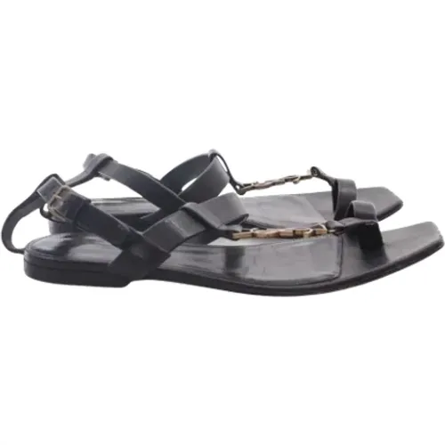 Pre-owned Leather sandals , female, Sizes: 2 1/2 UK - Yves Saint Laurent Vintage - Modalova