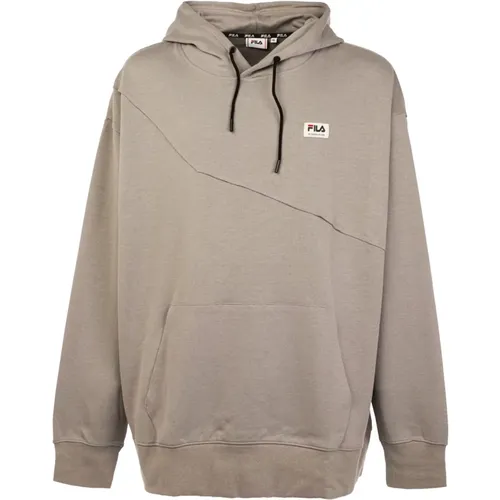 Hoodie for Men Grey Outlet Price , male, Sizes: L, XL - Fila - Modalova