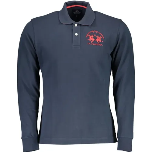 Cotton Polo Shirt with Embroidery , male, Sizes: XL, M, L - LA MARTINA - Modalova