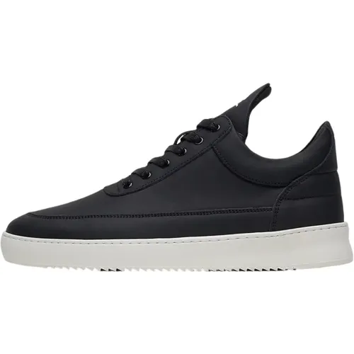 Niedrige Top- Nappa Schwarz , Herren, Größe: 39 EU - Filling Pieces - Modalova