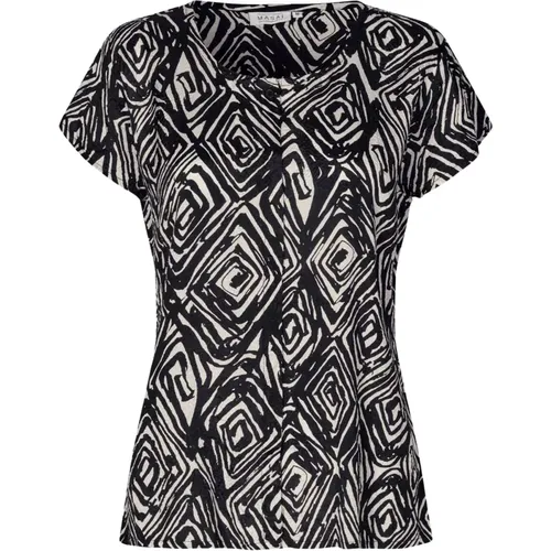 Cool Print Top & T-Shirt Black , female, Sizes: L, S, M - Masai - Modalova