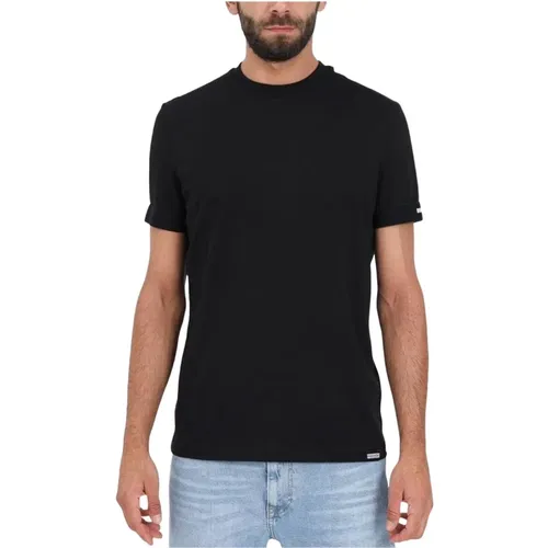 Schwarze T-Shirts und Polos , Herren, Größe: XS - Dsquared2 - Modalova