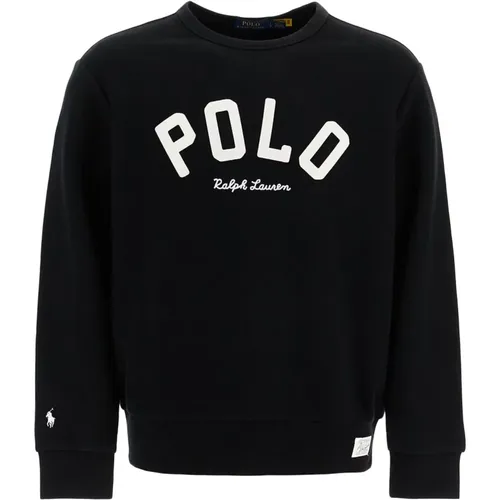 Bestickter Logo Crewneck Sweatshirt , Herren, Größe: M - Polo Ralph Lauren - Modalova