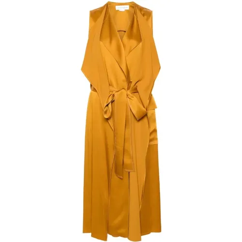 Crepe Effect Wrap Dress , female, Sizes: 3XS, 2XS - Victoria Beckham - Modalova