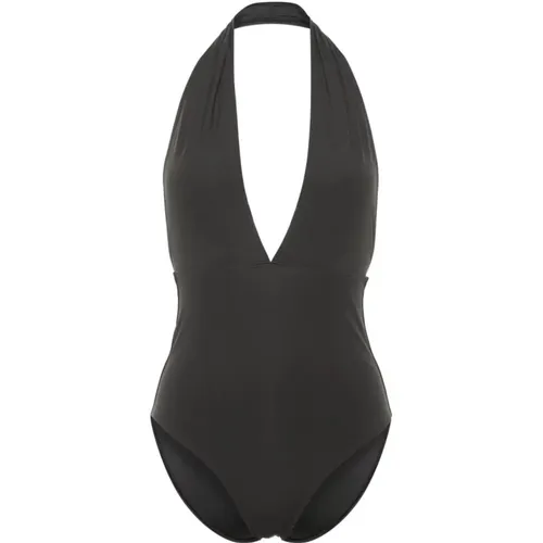 Anthracite Halterneck Swimsuit , female, Sizes: M - TotêMe - Modalova