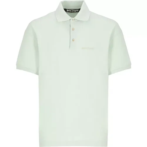 Grünes Polo-Shirt mit gesticktem Logo , Herren, Größe: L - Palm Angels - Modalova